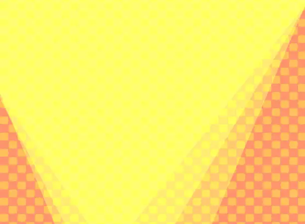 light orange and beige polka-dots and yellow plain fabric pattern for background and copy space.