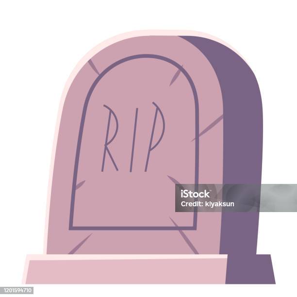 Begravning Sten Rip Kyrkogård Gravsten Med Rip Inskription Tecknad-vektorgrafik och fler ...