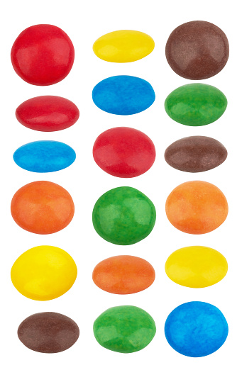botones de chocolate de colores photo