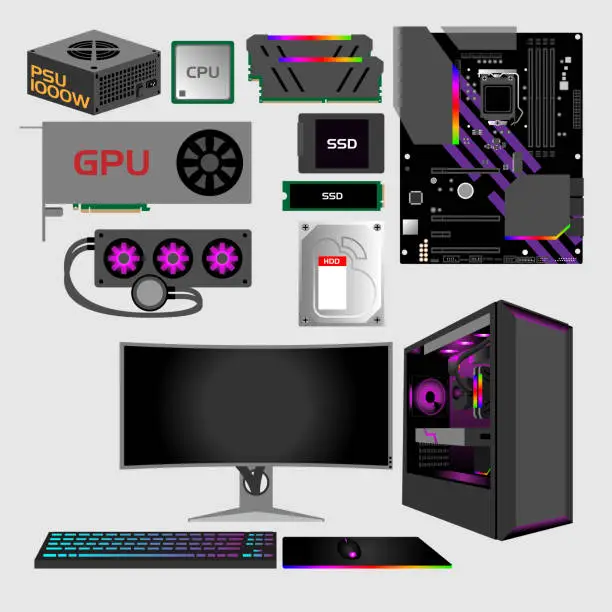 Vector illustration of Gaming PC