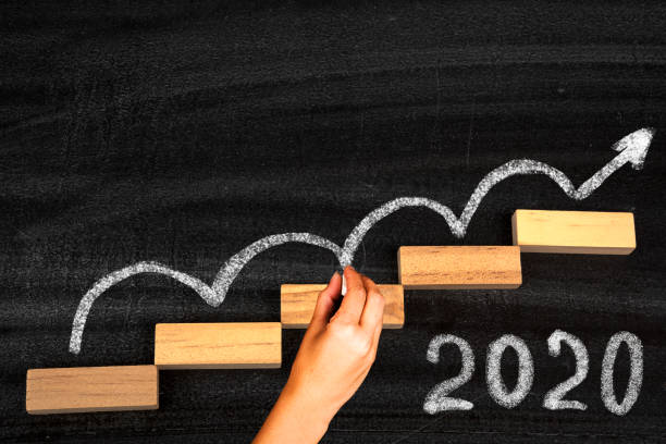 istock Business growth concept year 2020 1201615262