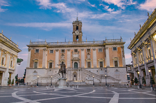 Cagliari, Italy - September 29, 2023: tourists visiting Saint Remy Bastion, a building built in classic style between 1896 and 1902 on the old city's medieval bastions.