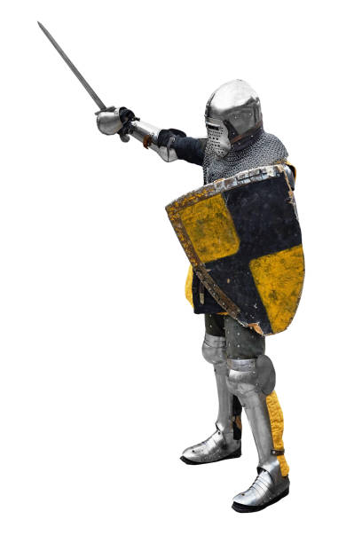 istock Portrait of a medieval knight in armor 1201618137