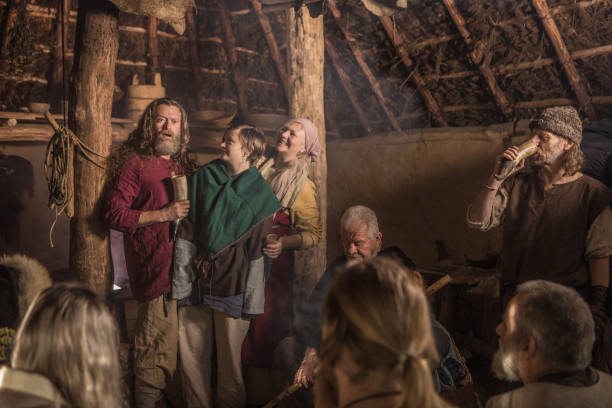 istock A group of viking villagers in a hall 1201622551