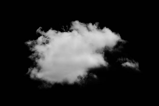 istock single of white cloud isolated on black background 1201622944
