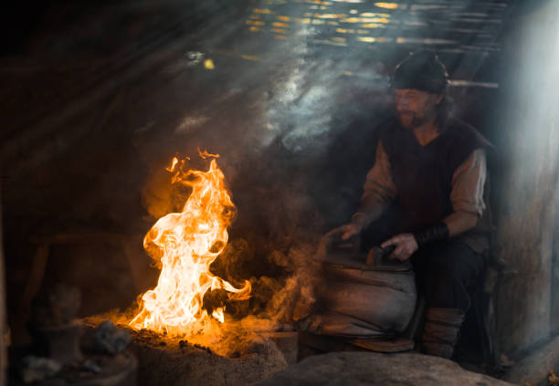 istock An individual viking blacksmith in a viking settlement 1201630123