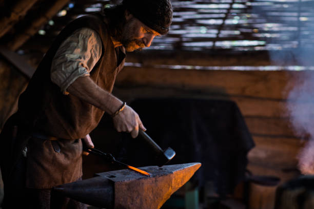 istock An individual viking blacksmith in a viking settlement 1201630493