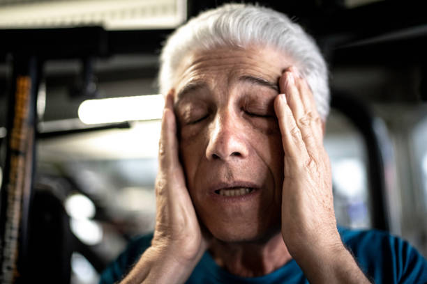 istock Senior man feeling bad at the gym 1201632636