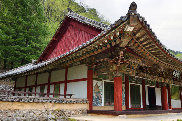 istock Buddhist monastery Bohen in North Korea 1201637321