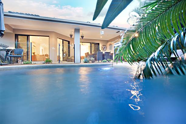 istock Water on swimming pool with sunlight 1201639293