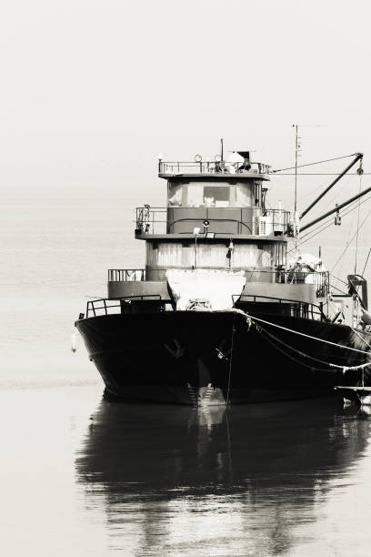 istock Large fish processing boat in the deep water dock. photo 1201645676