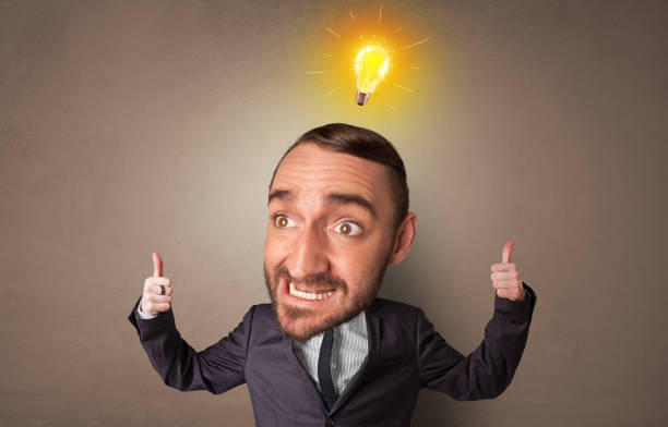istock Big head on small body with new idea concept 1201653682