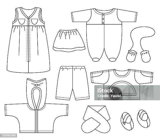 Child Clothes Stock Illustration - Download Image Now - Blouse, Button - Sewing Item, Cartoon