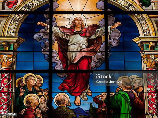 Easter Resurrection Of Jesus Christ Stock Photo - Download Image Now - Jesus Christ, Stained Glass, Easter