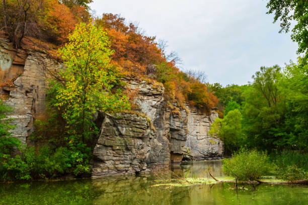 istock autumn mountain canyon scene 1201655745