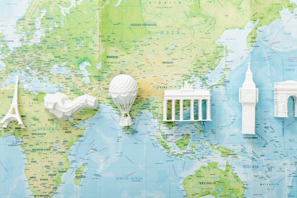 Close-up on Belarus on a modern map. Vignette effect and visible offset dots typical for modern printing.