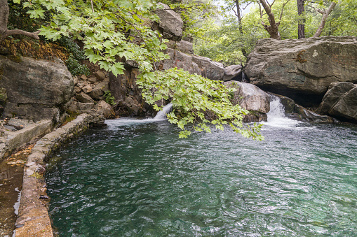 The natural pool on mount Ida, Hasanboguldu, Kazdagi