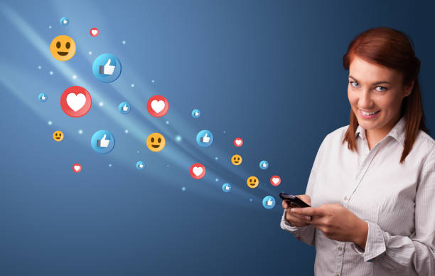 istock Young person using phone with social media concept 1201660454