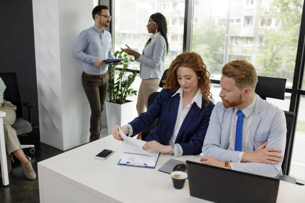 istock Young startup business people working in modern office 1201660976