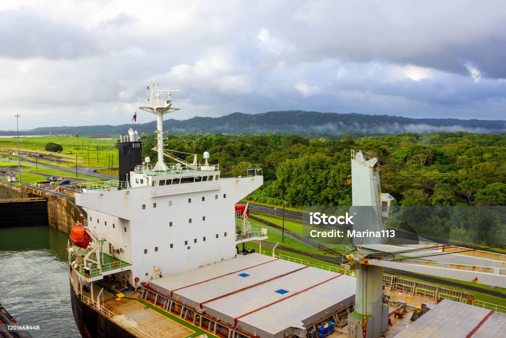 View of Panama Canal from cruise ship View of Panama Canal from cruise ship at Panama Airport Departure Area Stock Photo View of Panama Canal from cruise ship View of Panama Canal from cruise ship at Panama Airport Departure Area Stock Photo
