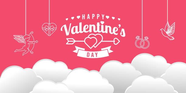 ilustrações de stock, clip art, desenhos animados e ícones de valentine's day background vector illustration. - valentines day