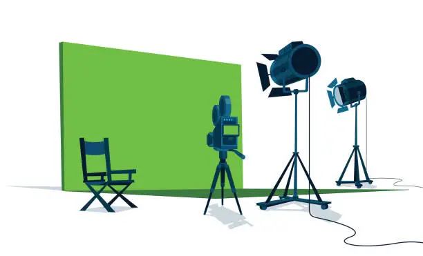Vector illustration of Movie Set Studio