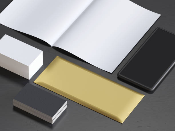 Corporate identity template with envelope and business cards