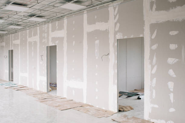 istock Drywall wall home interior decoration at construction site with copy space 1201684322