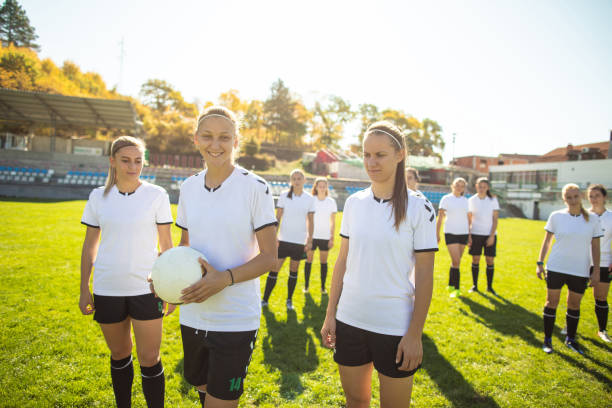 istock Female soccer team heading to locker room after practice 1201684904
