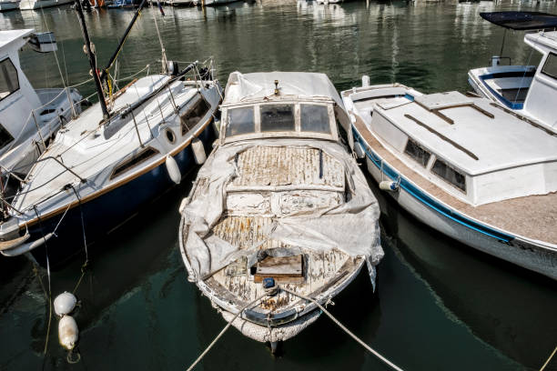 istock Old boat in harbor, Zadar, Croatia 1201688586