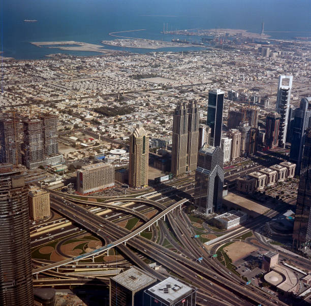 Dubai Downtown Urban Skyline
