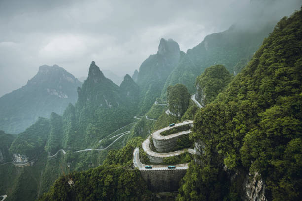 istock Mountain road to Tianmen mountain 1201701999
