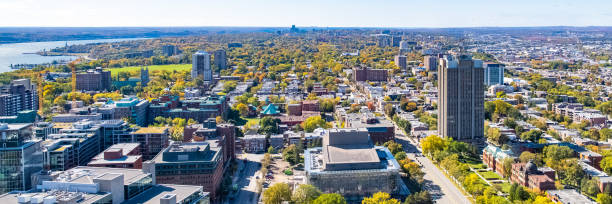 istock Quebec City in Canada, aerial view 1201705395