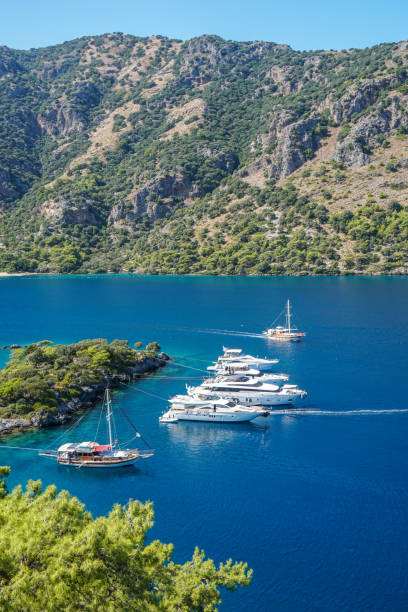 istock Blue voyage. Daily boat trip. Boat trip. 1201708220