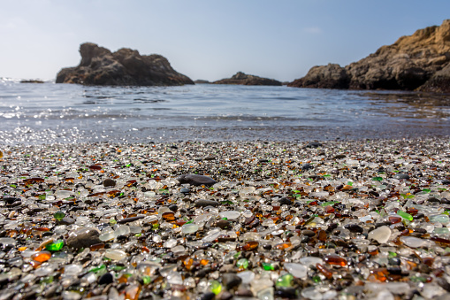 Glass Beach is a beach adjacent to MacKerricher State Park near Fort Bragg, California, that is abundant in sea glass.