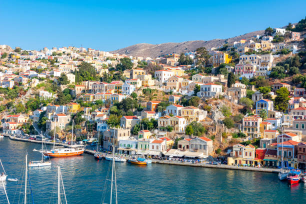 istock Symi town cityscape, Dodecanese islands, Greece 1201719283