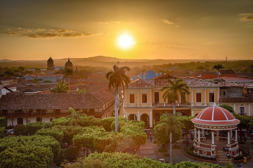 Atardecer sobre Granada, Nicaragua photo