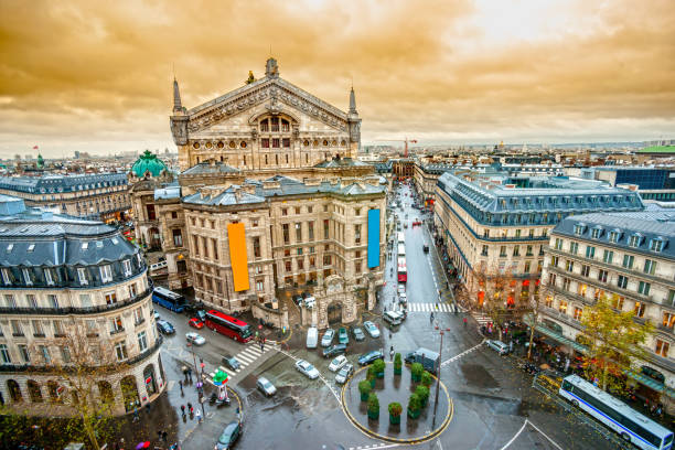 View of opera Garnier, Paris, France.