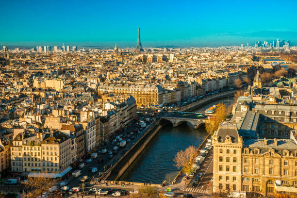 istock Paris, aerial view, France 1201723180