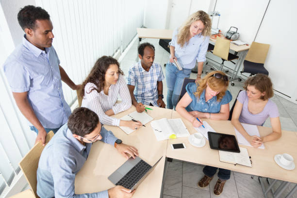 istock Start up business team working together in office 1201723205