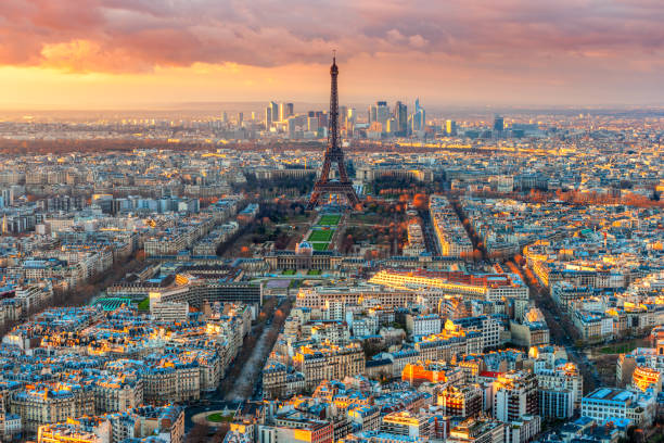istock Paris, aerial view, France 1201723206