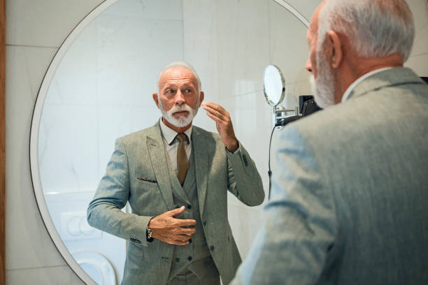 istock Businessman dressing up in bathroom 1201723958