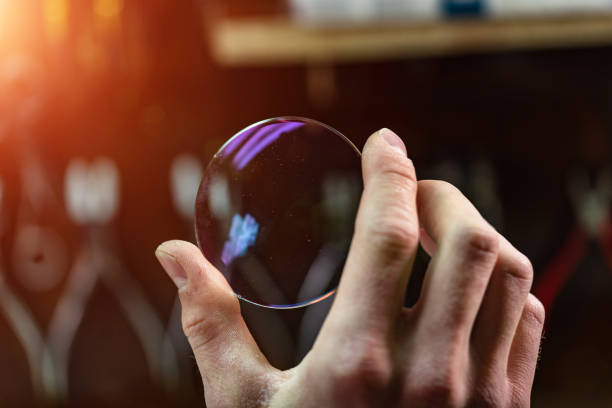 ophthalmologist hands close up