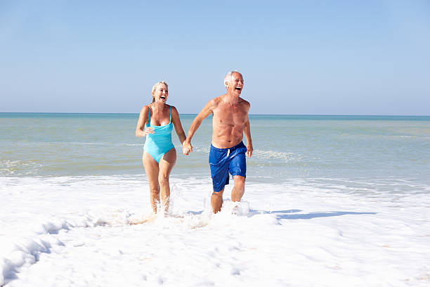 istock Senior couple on beach holiday 120172643