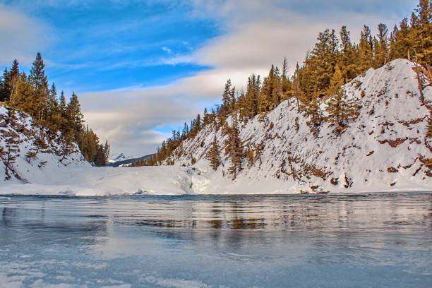 istock Winter At Bow Falls In Banff 1201727573