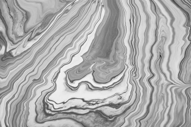 istock Mixed black and white acrylic paint. Marble effect. Abstract background for design. 1201727792