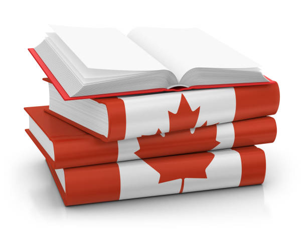 istock Books and Canadian Flag 1201728967