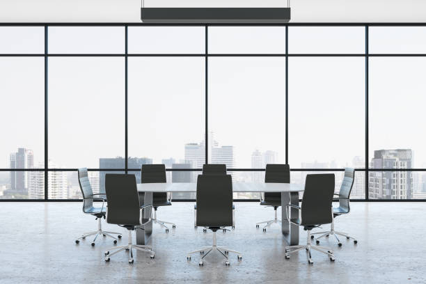 istock Contemporary meeting room interior 1201737709