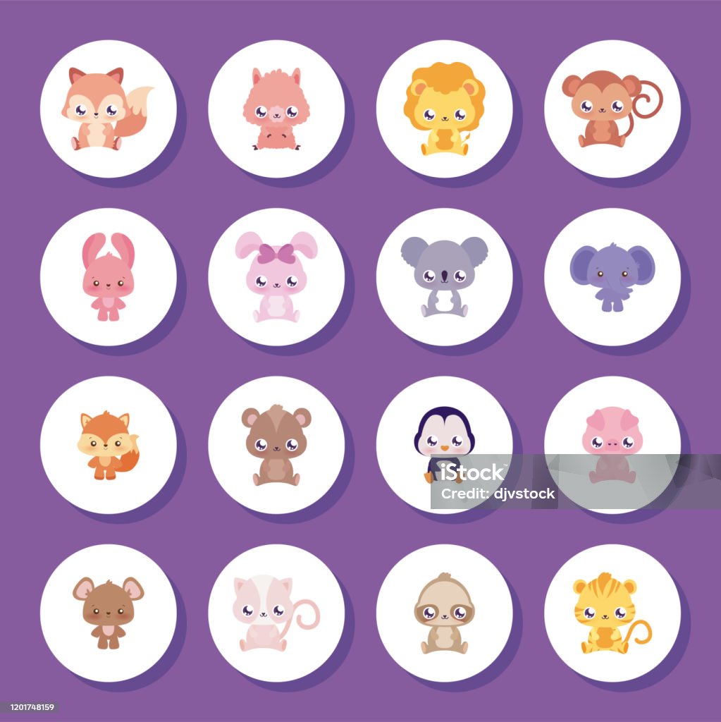 Ilustración de Lindo Kawaii Animales Dibujos Animados Dentro De Círculos Diseño Vectorial y más Vectores Libres de Derechos de Alegre - iStock Ilustración de Lindo Kawaii Animales Dibujos Animados Dentro De Círculos Diseño Vectorial y más Vectores Libres de Derechos de Alegre - iStock