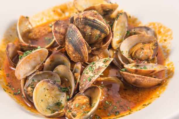 istock Dish of Clams in red sauce 1201751821